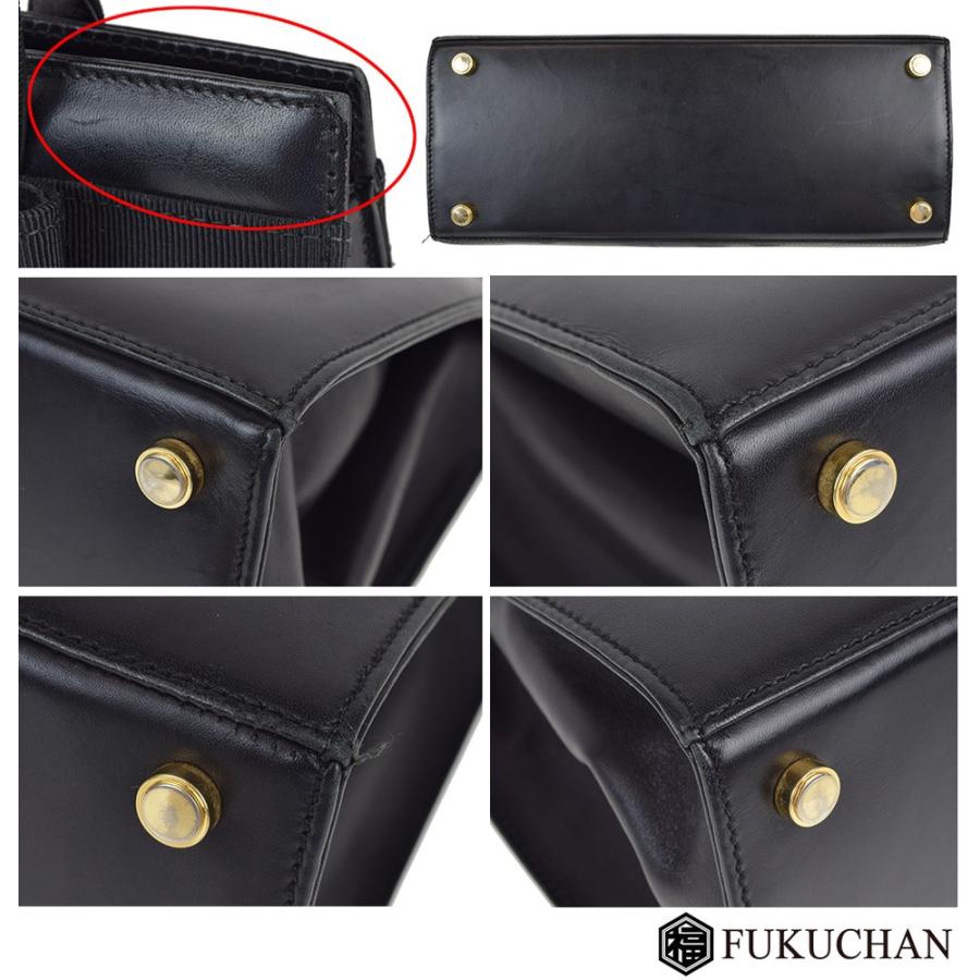 ✨サルヴァトーレフェラガモ✨ハンドバッグ ヴァラ ブラック レザー ロゴ金具 Salvatore Ferragamo サルヴァトーレフェラガモ ヴァラ金具 2WAY