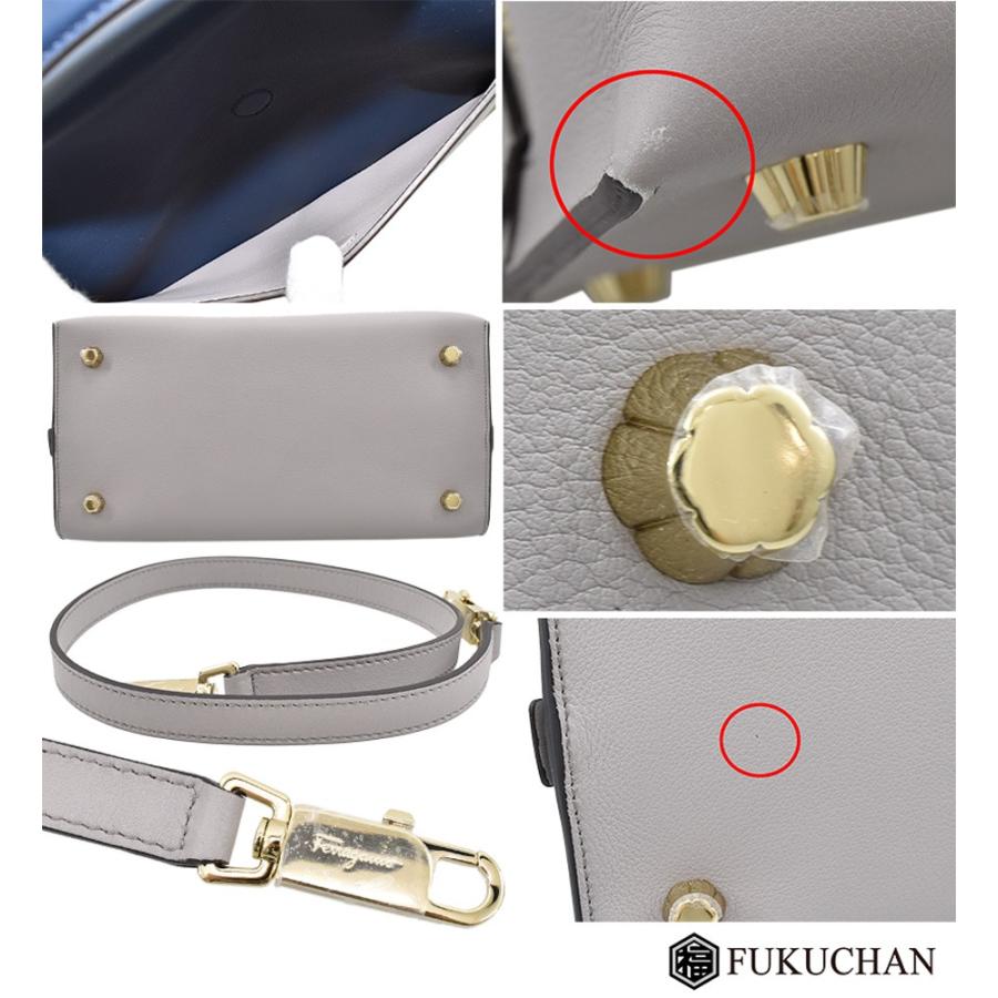 フェラガモ　グレー レザー ハンドバッグ 金具付き 楽天市場】フェラガモ（カラーグレー）（レディースバッグ
