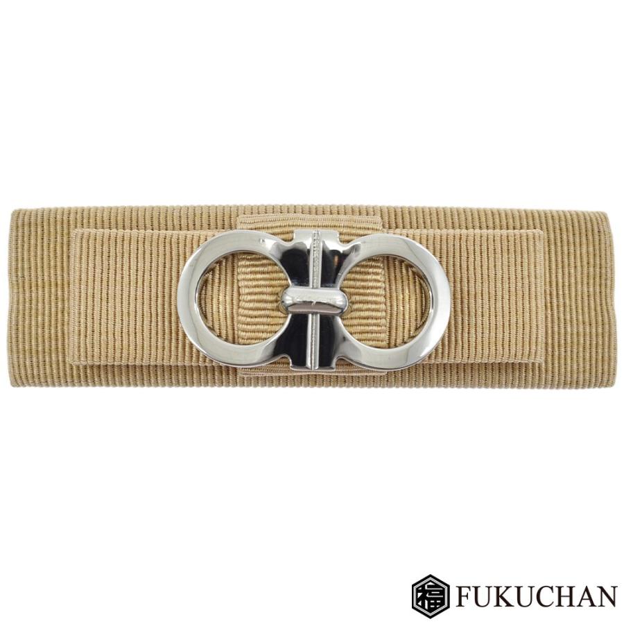 フェラガモ　バレッタ　シルバー金具 フェラガモバレッタシルバー金具