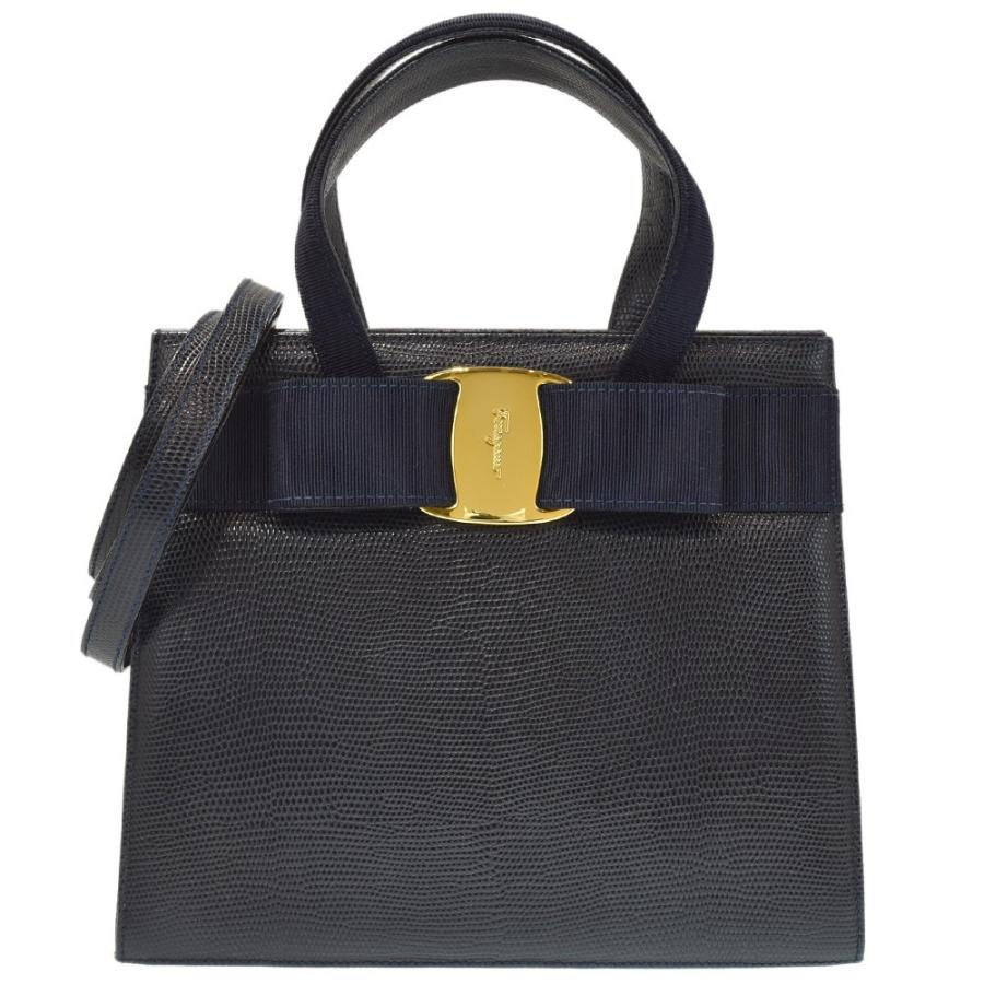 Salvatore Ferragamo ヴァラ リボン ハンドバッグ 2wayショルダー 