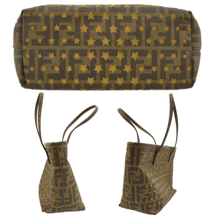 FENDI フェンディ ズッカ柄 スター パンチング ミニ ロールバッグ 