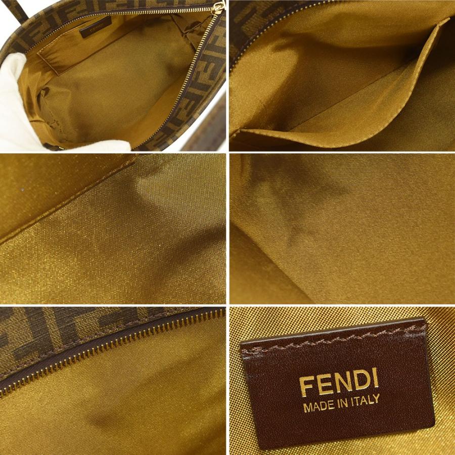 FENDI フェンディ ズッカ柄 スター パンチング ミニ ロールバッグ 