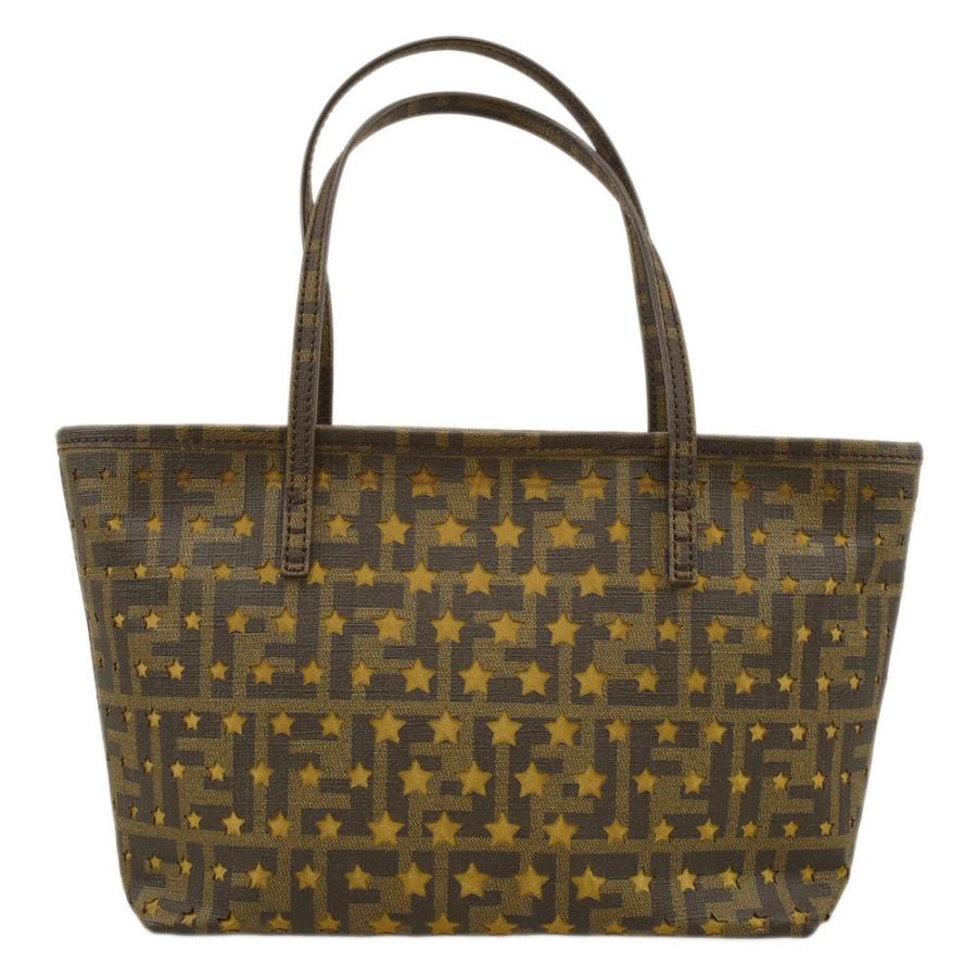FENDI（フェンディ） ズッカ柄 スター パンチング ミニ ロールバッグ