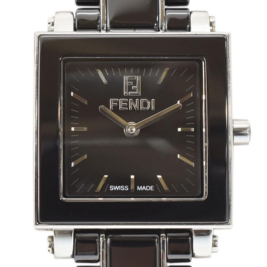 FENDI フェンディ 腕時計 クアドロ 黒文字盤 レディース FENDI フェンディ 腕時計 クアドロ 黒文字盤 レディース