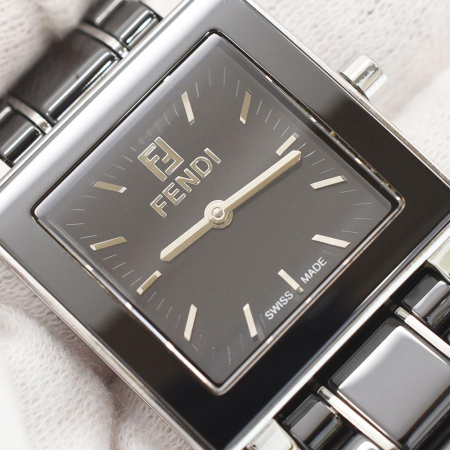 FENDI フェンディ 腕時計 クアドロ 黒文字盤 レディース FENDI フェンディ 腕時計 クアドロ 黒文字盤 レディース