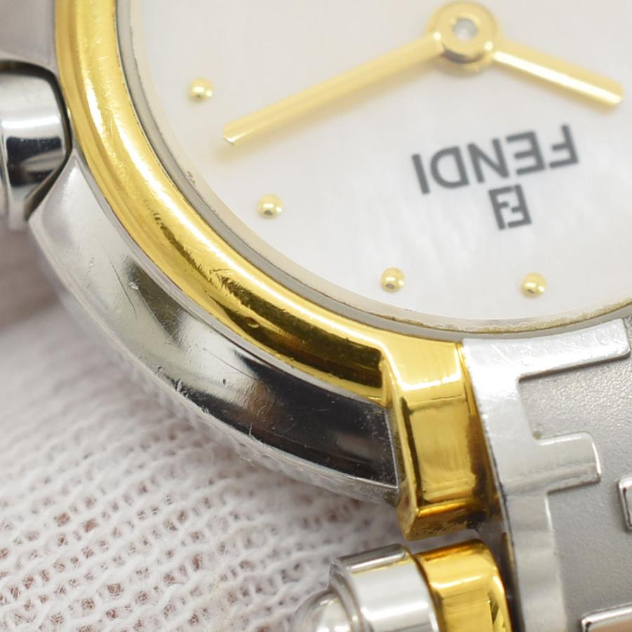 フェンディ　FENDI　ラウンド　シェル文字盤　レディース　ウォッチ FENDI フェンディ レディース ウォッチ 腕時計 ゴールド×シェル