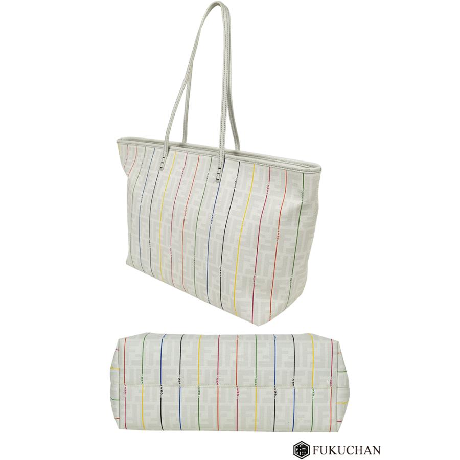 とむ✨ FENDI トートバッグ 8BH185 ブラウン×白 リネン フェンディ(FENDI)フェンディ ペカン トートバッグ バッグ レディース