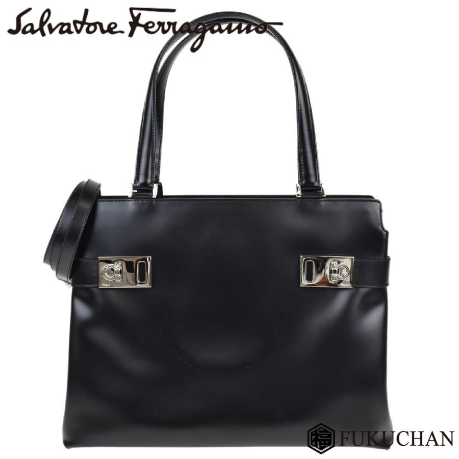 フェラガモ ガンチーニ金具レザー2Hayバック Salvatore Ferragamo(サルヴァトーレフェラガモ) / ダブル