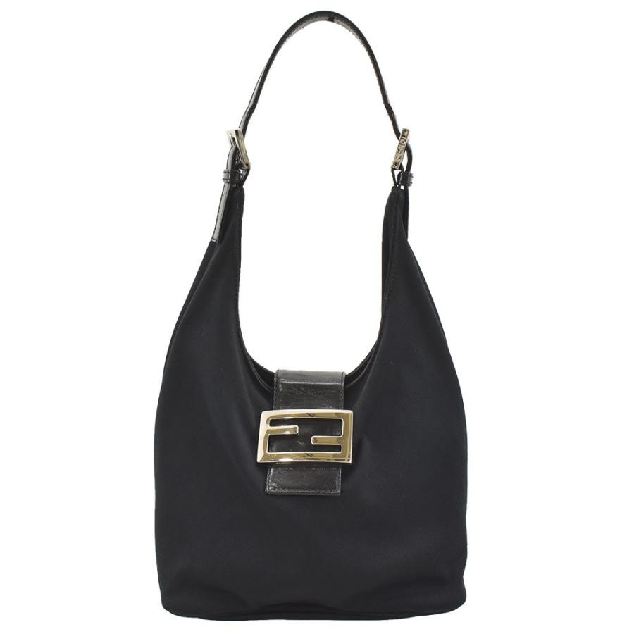 ✨美品✨フェンディ　マンマバケット　コットン　ブラック　ミニ　黒 p92【極美品】フェンディ コットン ブラック マンマバケット