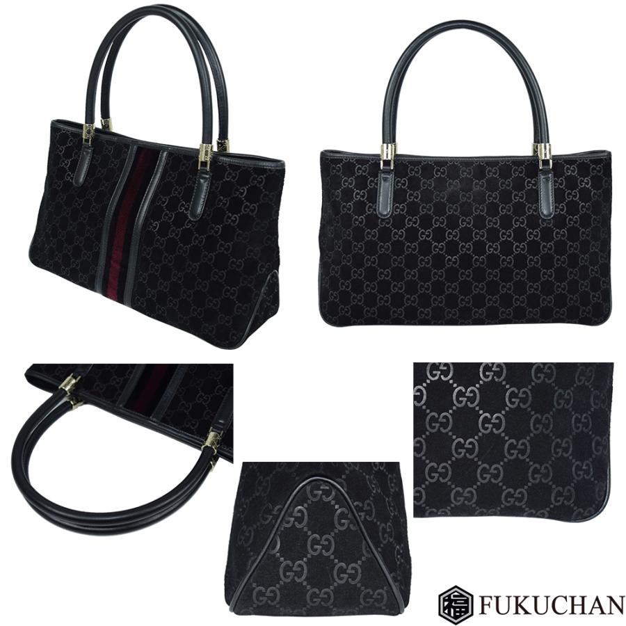 グッチ　トートバッグ　gg GUCCI/グッチ GGトートバッグ 161717 ブラック中古≪送料無料