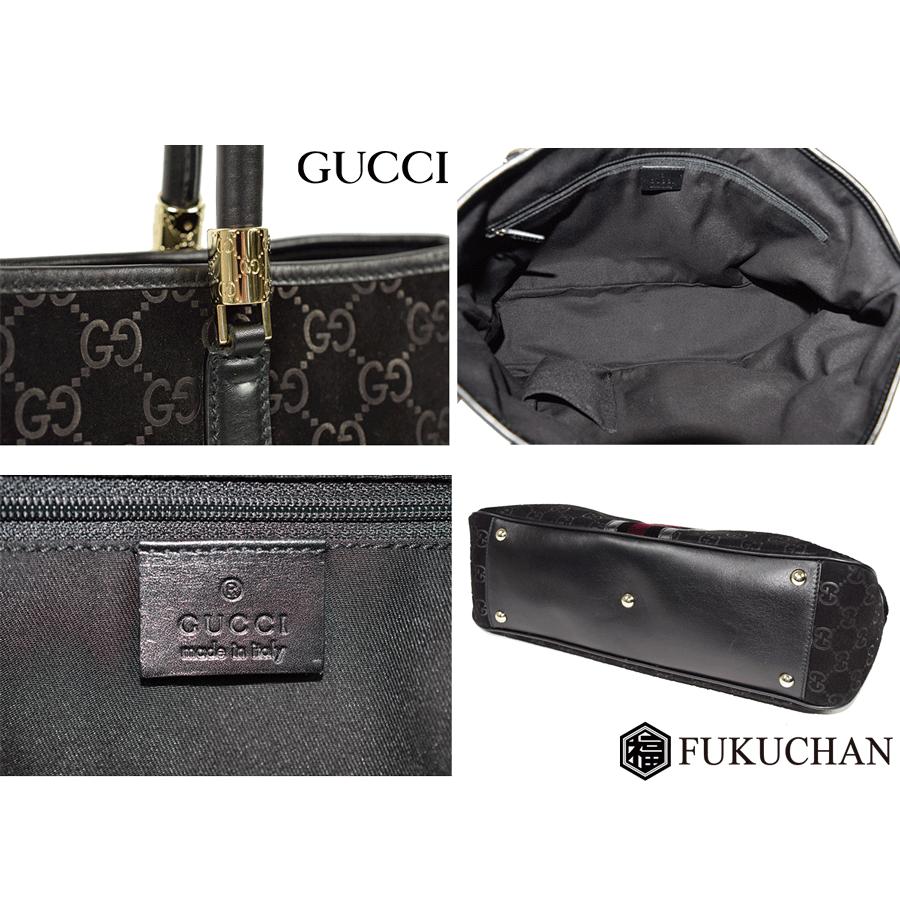 グッチ　トートバッグ　gg GUCCI/グッチ GGトートバッグ 161717 ブラック中古≪送料無料