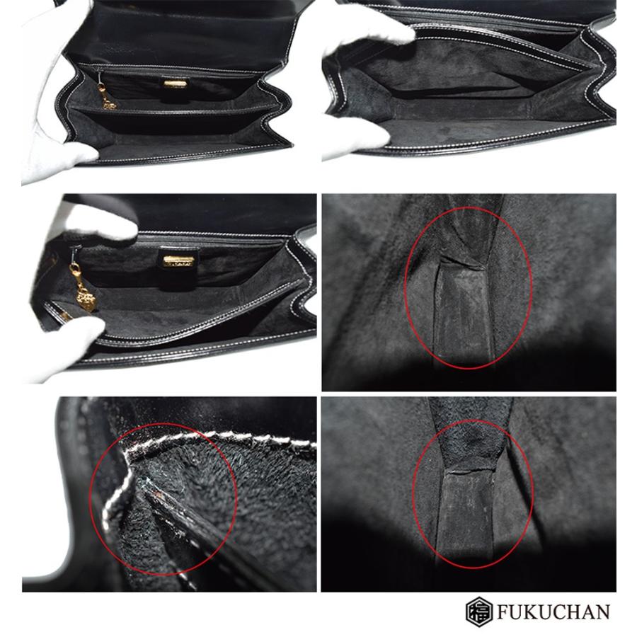 GUCCI（グッチ） カーフレザー ハンドバッグ ブラック×ゴールド金具