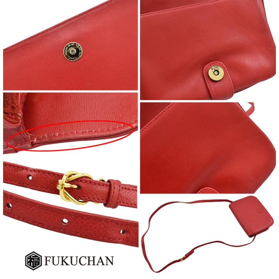 オールドグッチ オールレザー ショルダーバッグ ポシェット 赤 GUCCI GUCCI/グッチ オールドグッチ ポシェット ショルダー