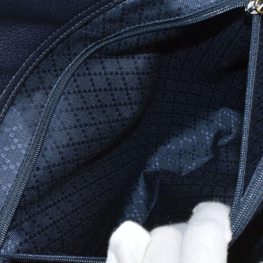 グッチ GUCCI バンブー ショルダーバッグ　２WAY　ネイビー　リペア済み GUCCI グッチ バンブー 2wayハンドバッグ ショルダーバッグ レザー