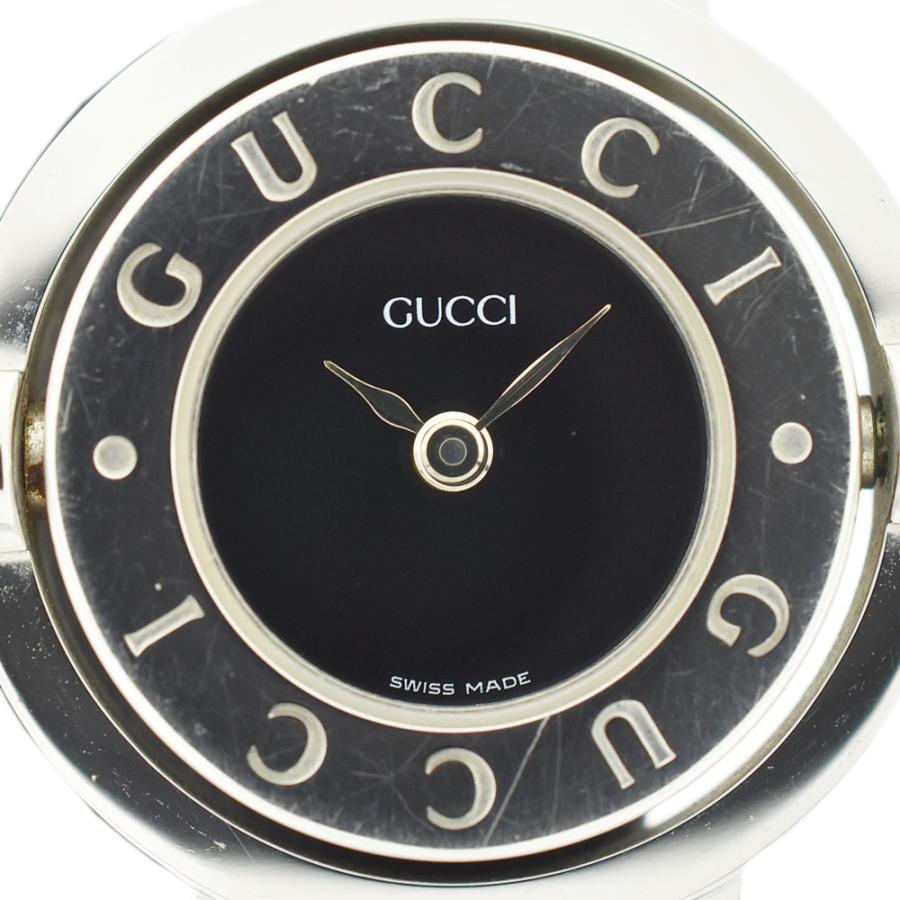 グッチ GUCCI 腕時計 ターンフェイス バングルウォッチ 黒文字盤 6600L