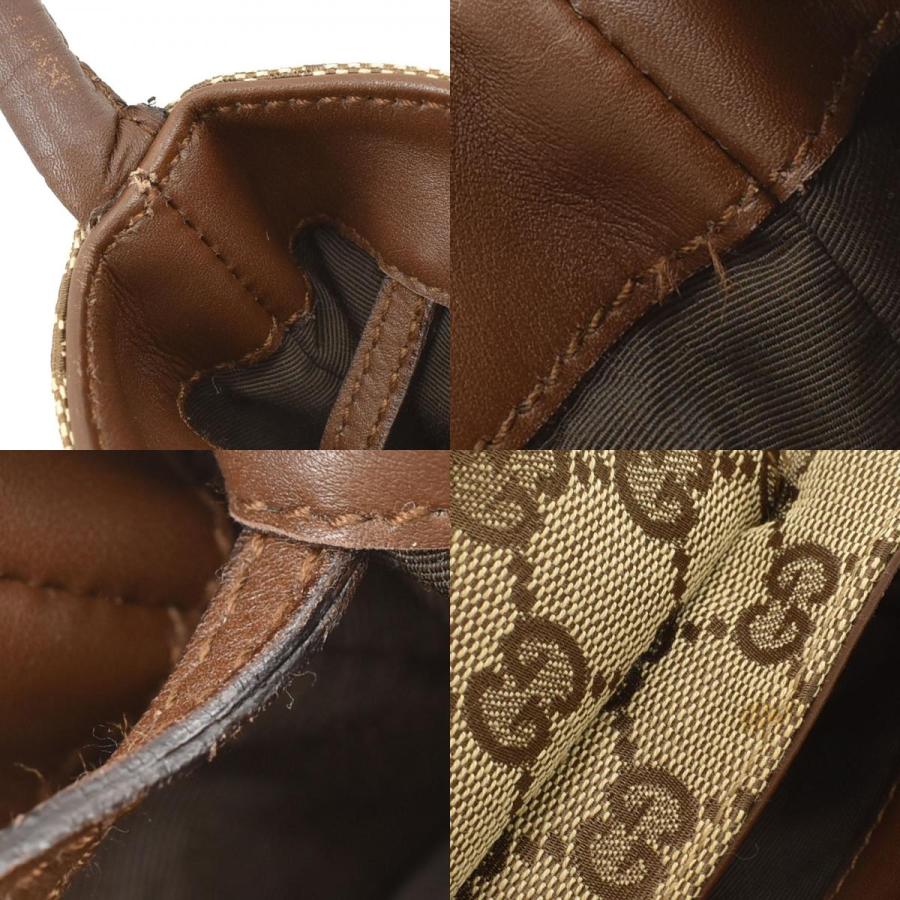 美品♡ グッチ　ワンショルダーバッグ　GG キャンバス　レザー　総柄　ブラウン GUCCI グッチ ワンショルダーバッグ GGキャンバス レザー