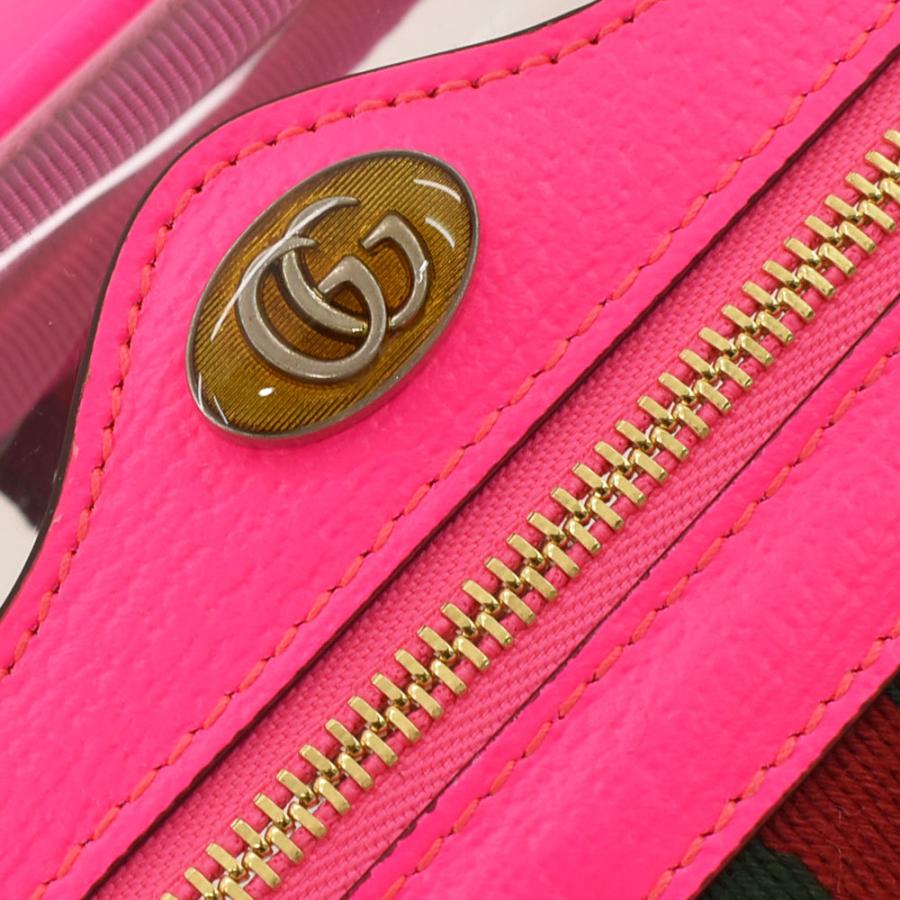GUCCI バンブー ショルダーバッグクリア PVC 夏デザイン グッチのアイコン“バンブーバッグ”、クリアタイプやレザーの