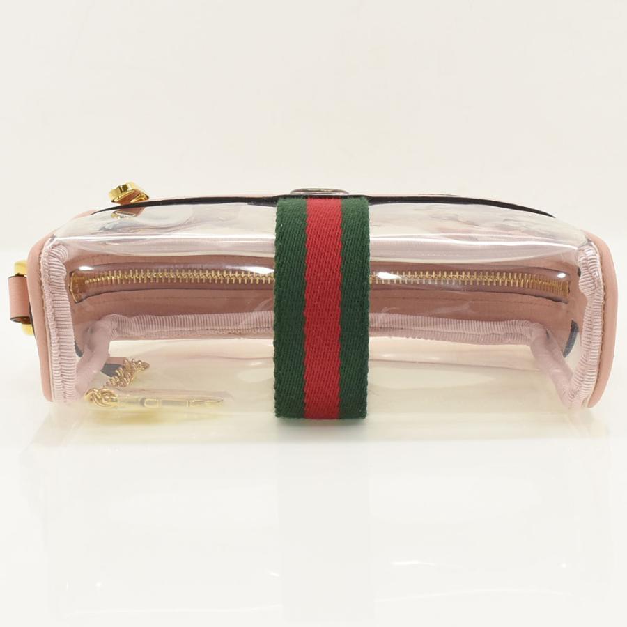 GUCCI 2way ショルダーバッグ ハンドバッグ　クリア　レザー　ビニール GUCCI 2way ショルダーバッグ ハンドバッグ クリア レザー ビニール