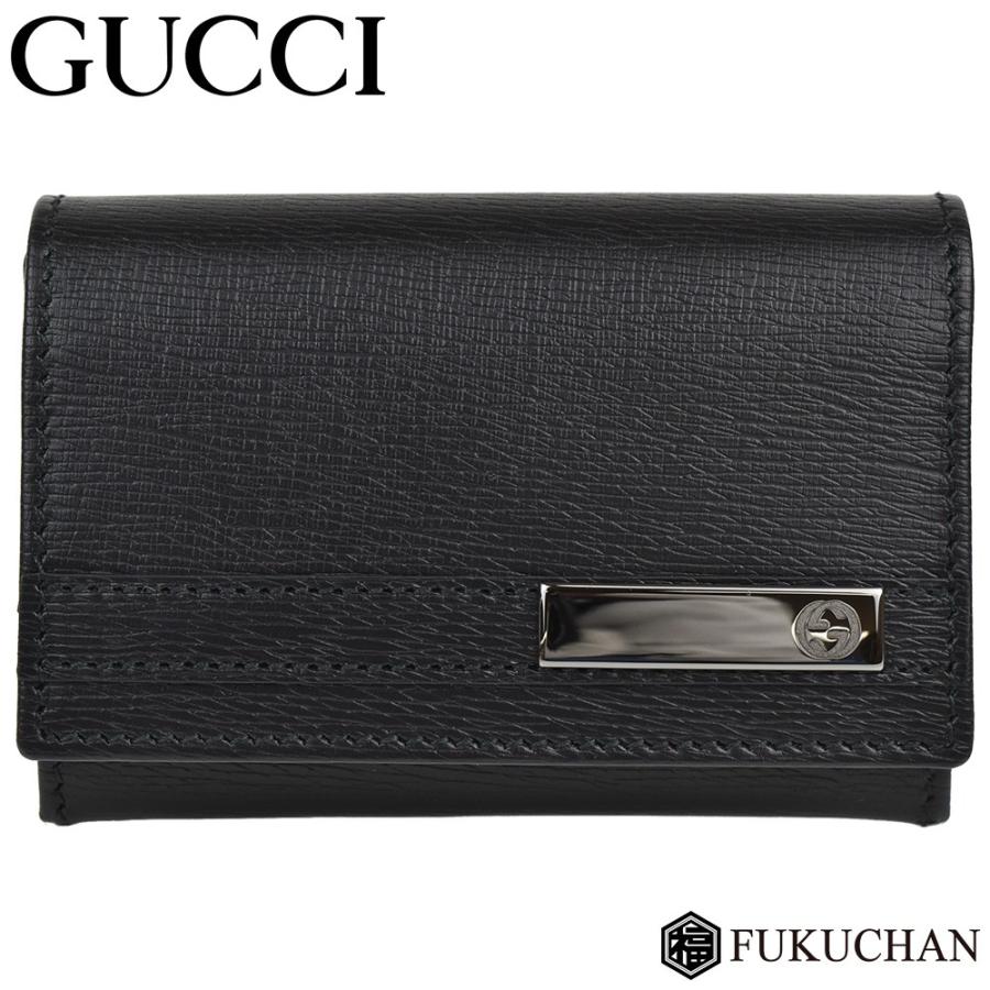 GUCCI/グッチ インターロッキングG カードケース/名刺入れ ブラック