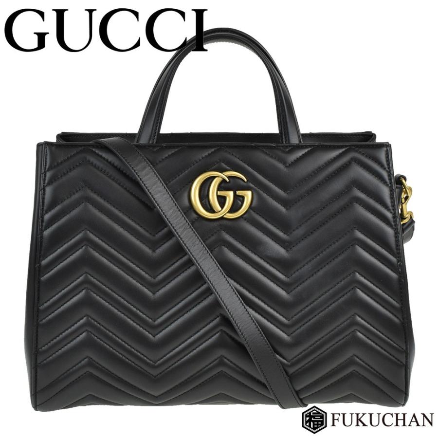 GUCCI/グッチ GGマーモント キルティング ミディアム トップハンドル