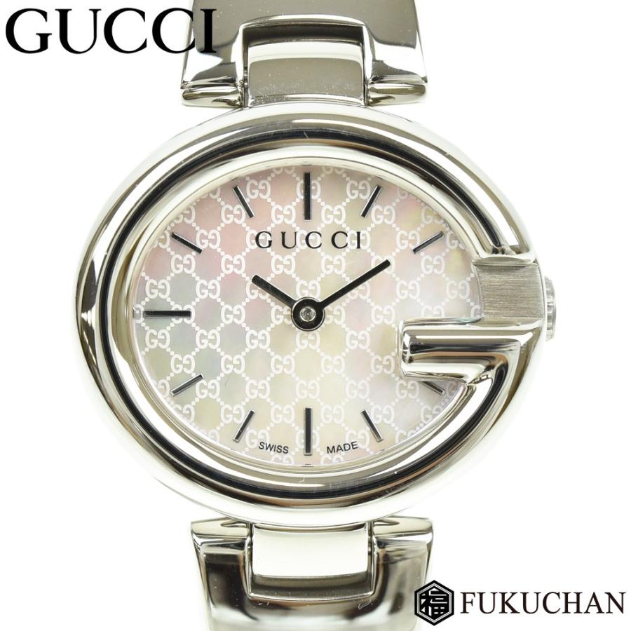 GUCCI/グッチ グッチシマ ブレスウォッチ シルバー×ピンクパール文字盤  