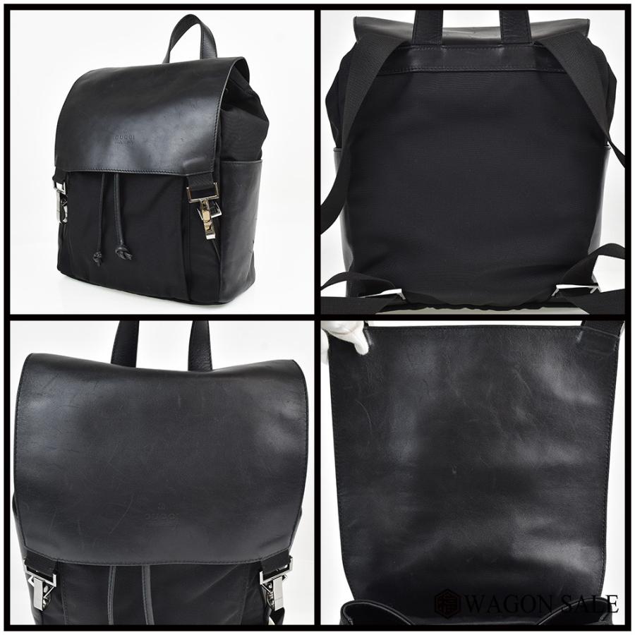 ✨美品✨グッチ　レザー×キャンバス　リュック　シルバー金具　003・0233 GGキャンバス グッチ GUCCI リュック レザー ベージュ シルバー
