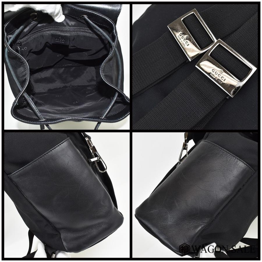 ✨美品✨グッチ　レザー×キャンバス　リュック　シルバー金具　003・0233 GGキャンバス グッチ GUCCI リュック レザー ベージュ シルバー