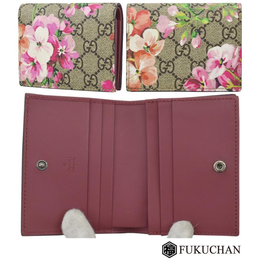 GUCCI（グッチ） GGブルームス お札入れ付き カードケース ベージュ