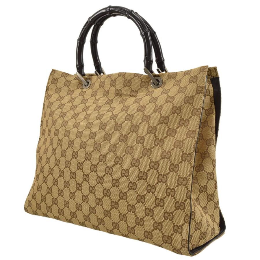 【美品】 【GUCCI】グッチ バンブー ハンドバッグ キャンバス レディース GUCCI（グッチ） バンブー 1947 GGロゴ ブランドオフ キャンバス