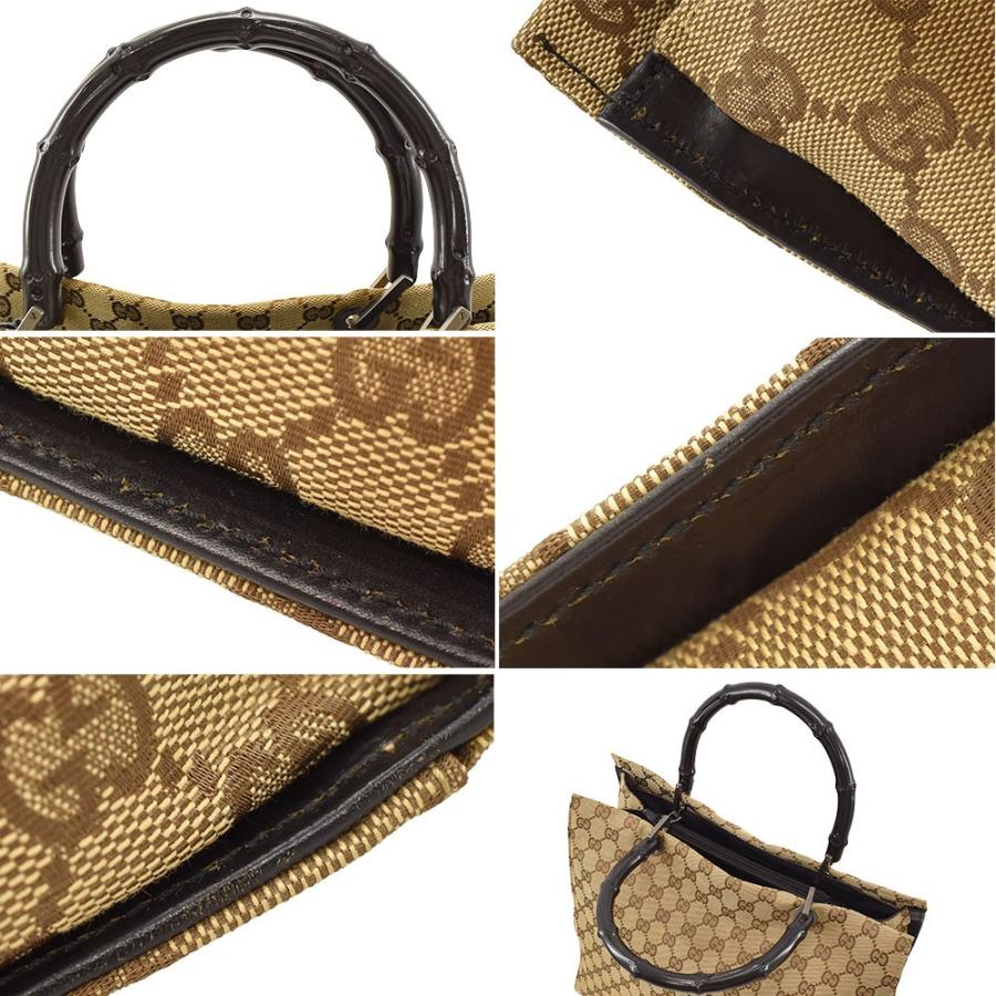 GUCCI グッチ GGキャンバス バンブー トートバッグ ハンドバッグ