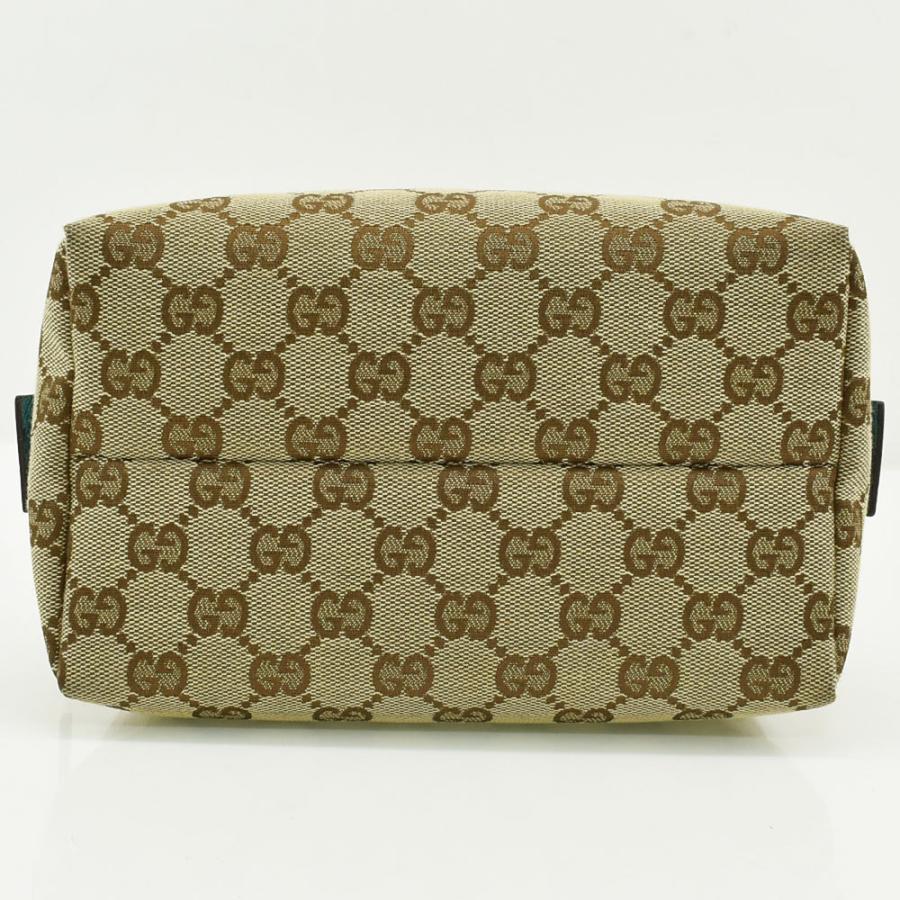 GUCCI GGキャンバス ハンドバッグ ミニ ベージュ系 レザー　124542 GUCCI（グッチ） ハンドバッグ GGキャンバス ミニバッグ ベージュ