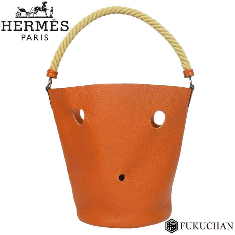 HERMES/エルメス マンジョワールGM トリヨンクレマンス×オレンジ □I 
