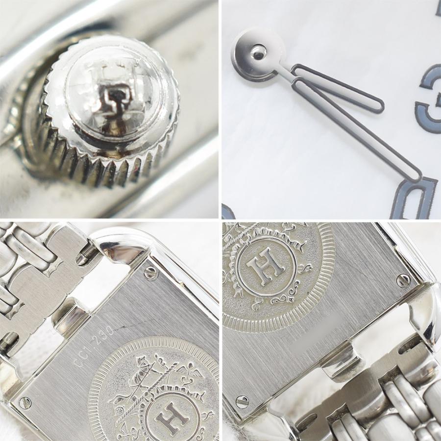 HERMES エルメス ケープコッド ダイヤベゼル ホワイトシェル文字盤  