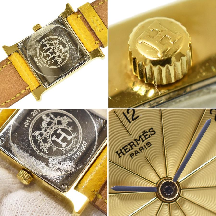 HERMES HH1.201 Hウォッチ クォーツ レディース 腕時計 イエロー HERMES HH1.201 Hウォッチ クォーツ レディース 腕時計 イエロー