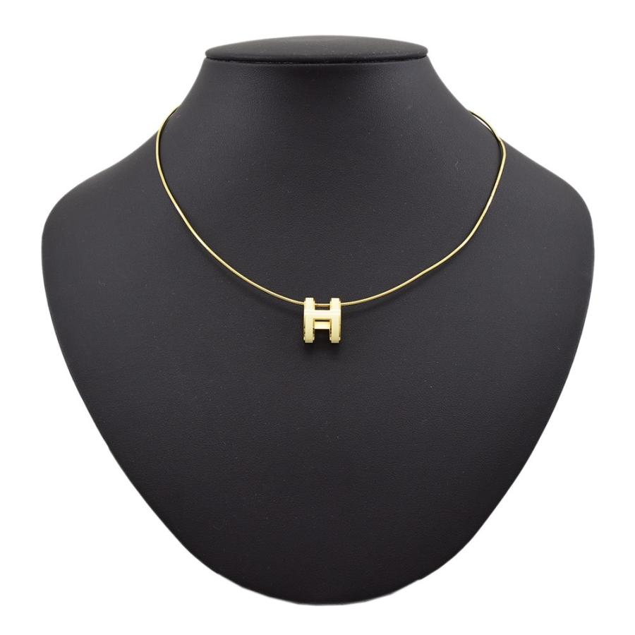 HERMES エルメス ポップアッシュ POP H ネックレス SV925×GP ゴールド 