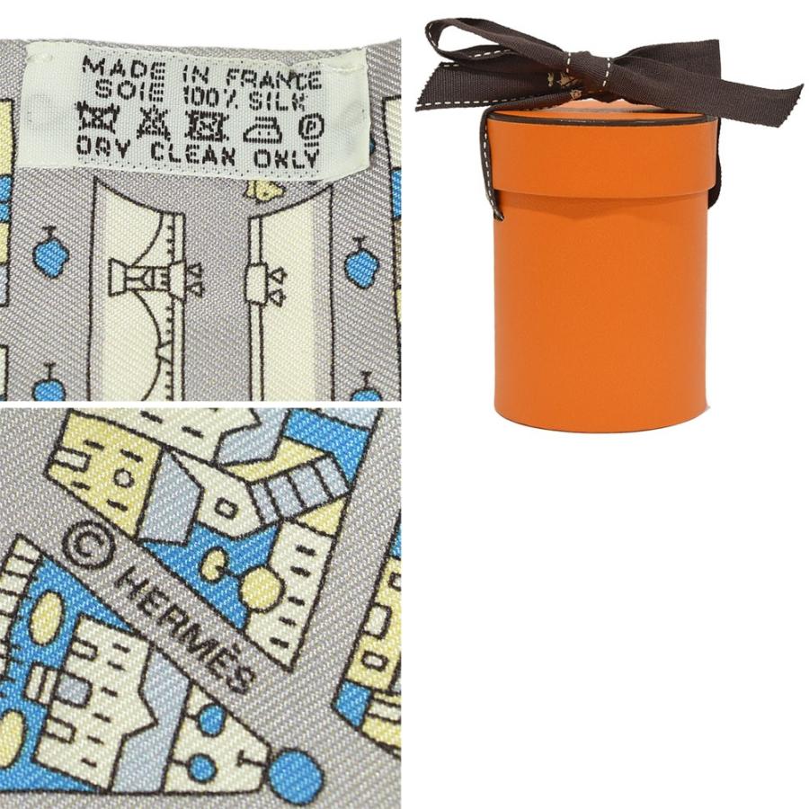 HERMES エルメス ツイリー スカーフ シルク Rive Droite Gauche 右岸と 