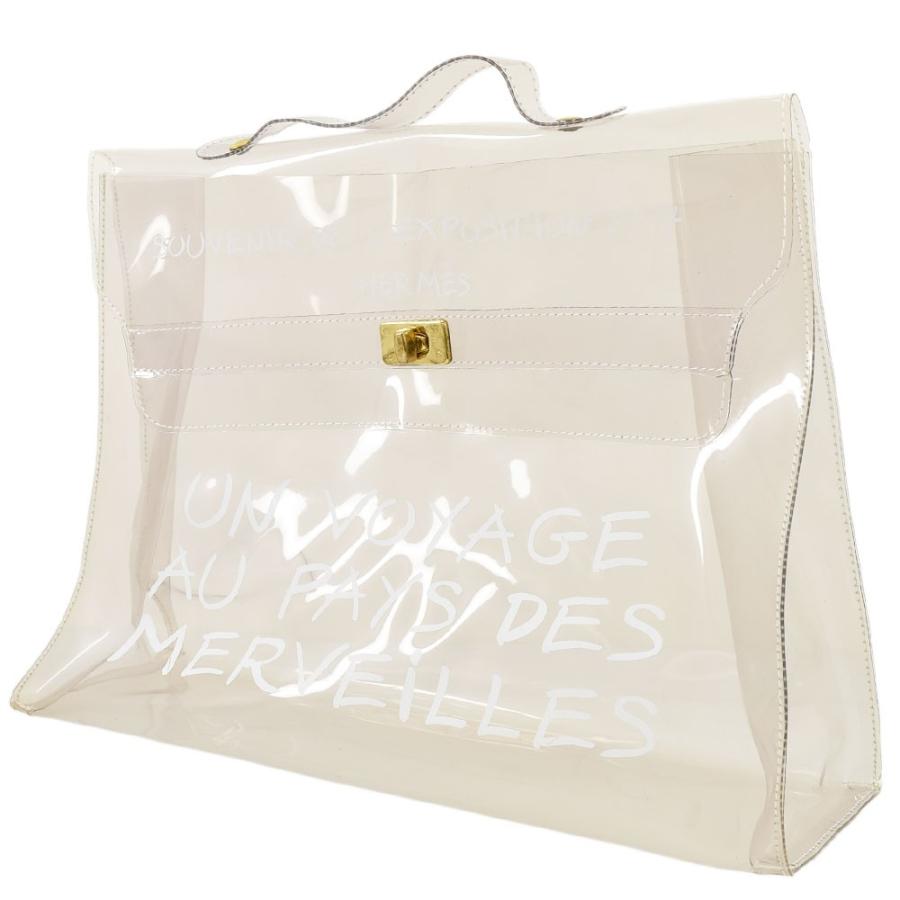 HERMES エルメス 透明 ビニール ケリー ハンドバッグ 中古 1997年限 HERMES エルメス 1997年限定 ビニールケリー クリアバッグ