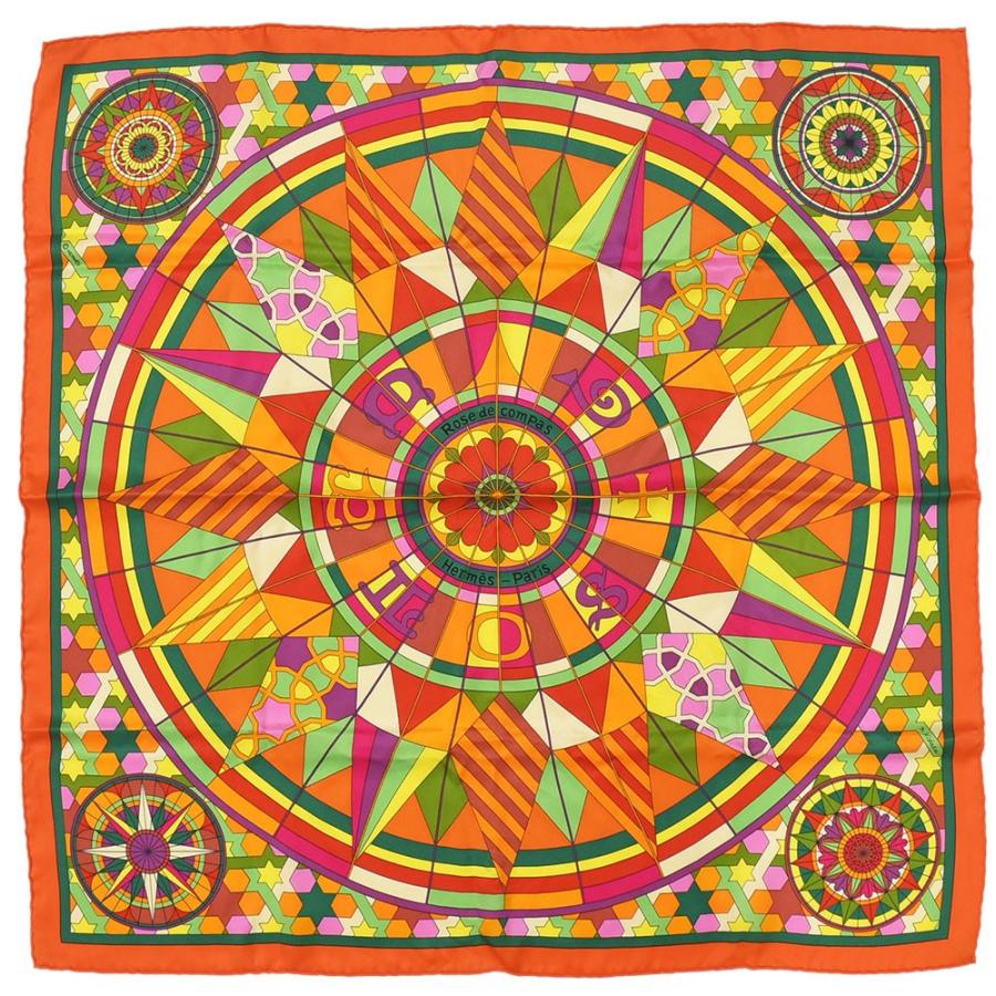 HERMES（エルメス） カレ65 スカーフ Rose de compas/羅針盤のバラ