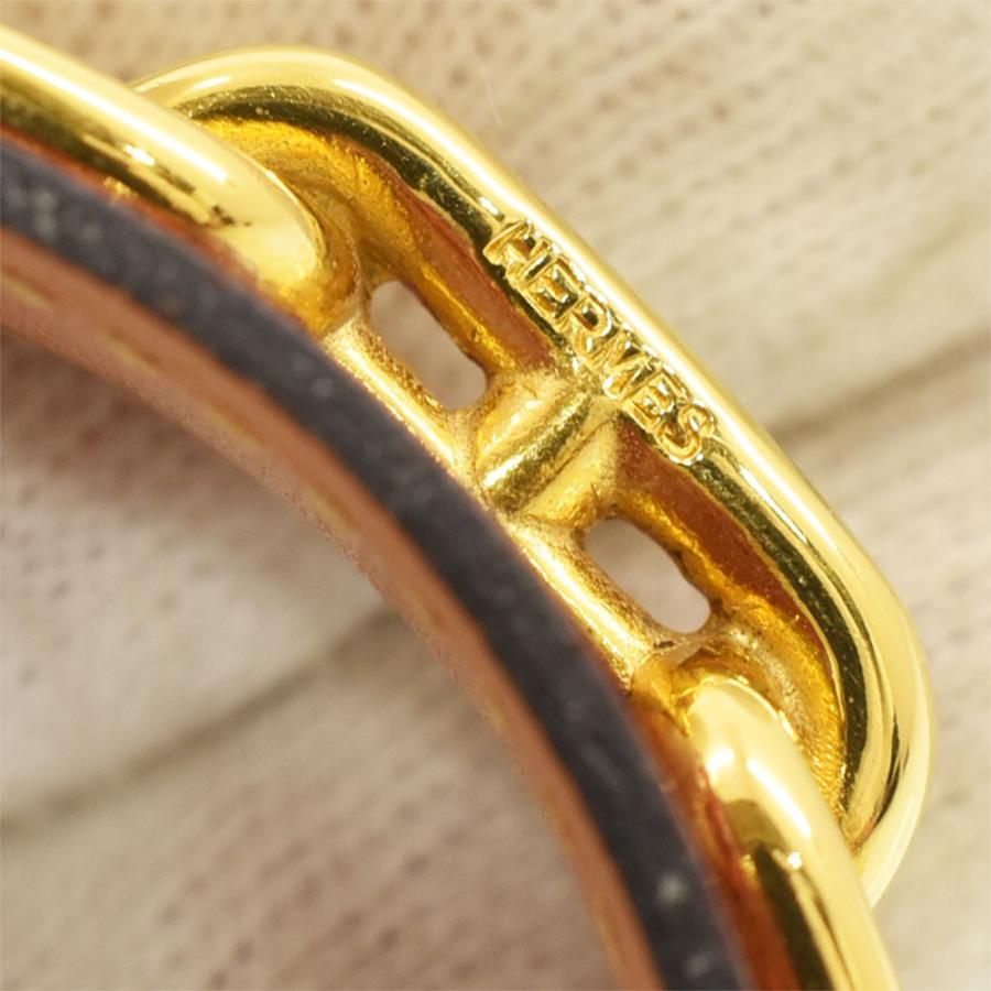 HERMES（エルメス） シェーヌダンクル バングル ブレスレット レザー