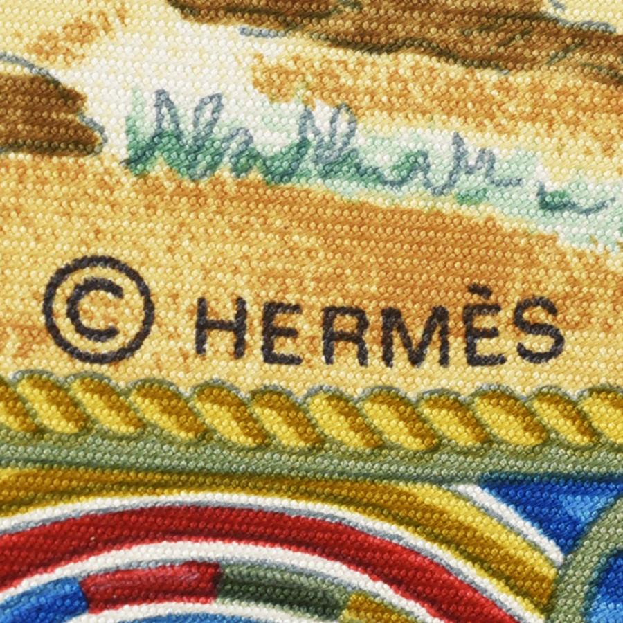 HERMES エルメス スカーフ カレ90 民族 アフリカ 狩り シルク