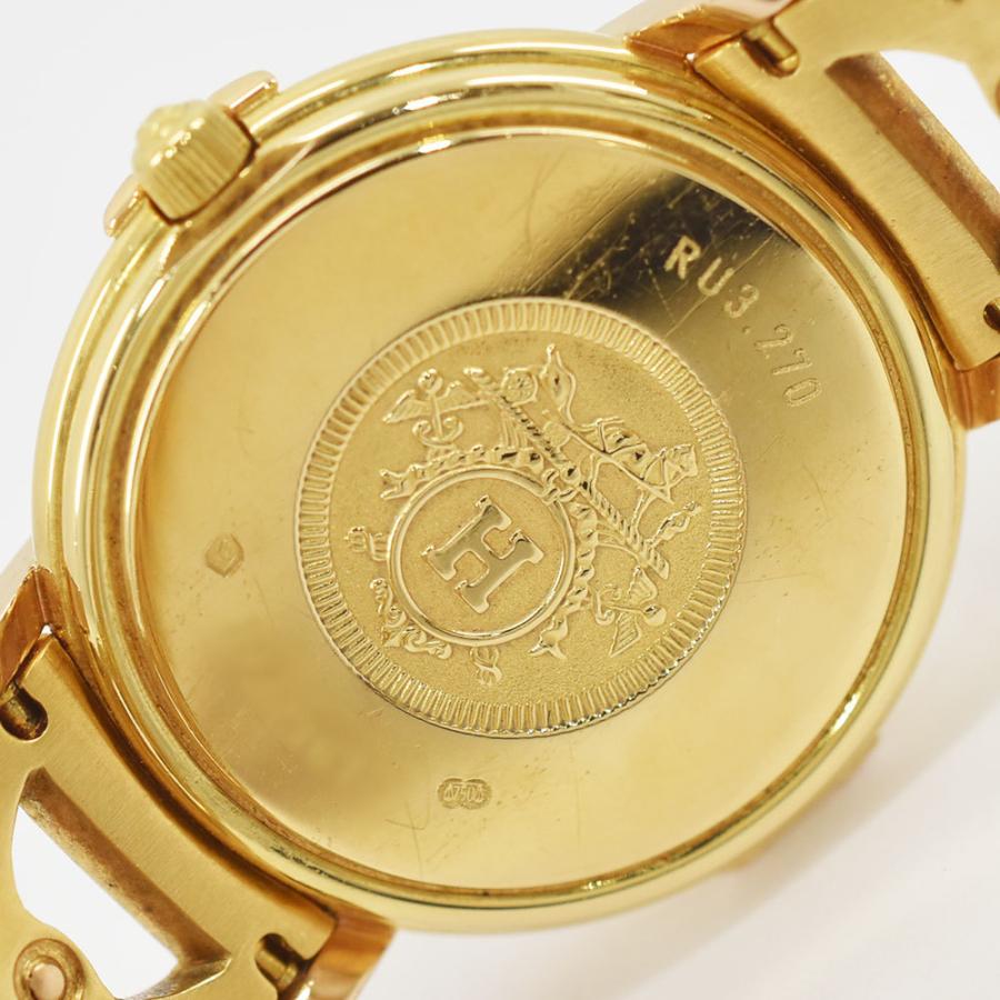 HERMES エルメス 腕時計 ルバン レディースウォッチ 金無垢 K18YG 750