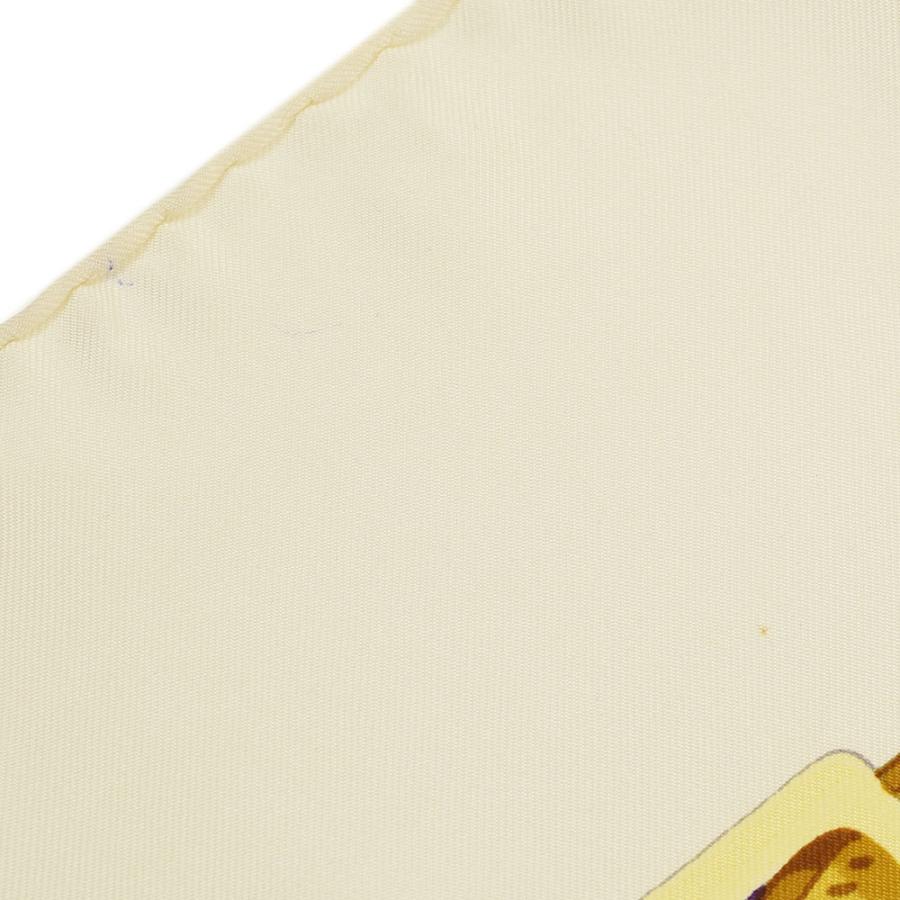 HERMES エルメス カレ90 Harald スカーフ シルク パープル×ゴールド  