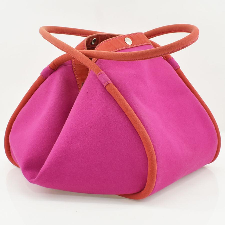 HERMES エルメス トートバッグ ピンク キャンバス エルメス トート