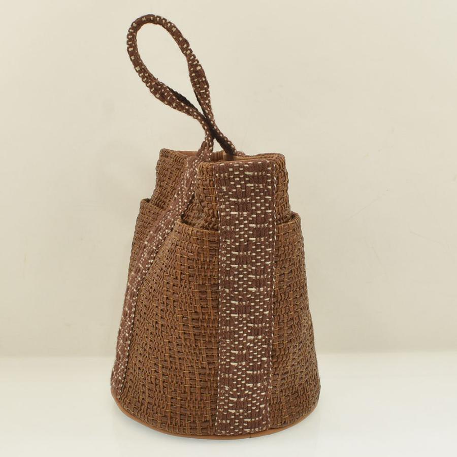 エルメス HERMES ハンドバッグ サクソーPM ストロー×キャンバス  