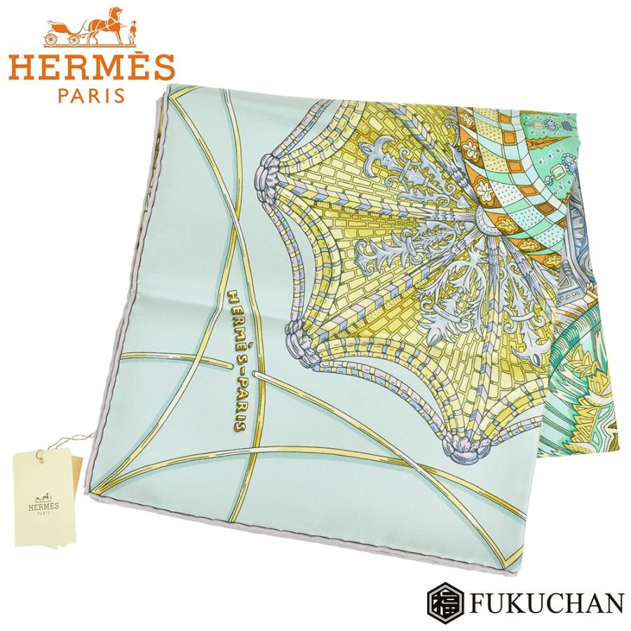 HERMES/エルメス カレ90/大判スカーフ LES DOMES CELESTES (天の HERMES/エルメス カレ90/大判スカーフ LES DOMES CELESTES (天の