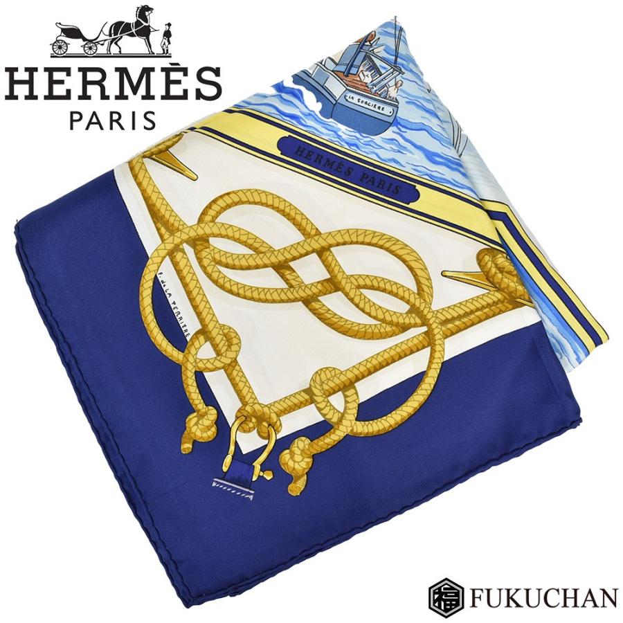 HERMES/エルメス カレ90/大判スカーフ RETOUR DE PECHE(漁船の HERMES/エルメス カレ90/大判スカーフ RETOUR DE PECHE(漁船の