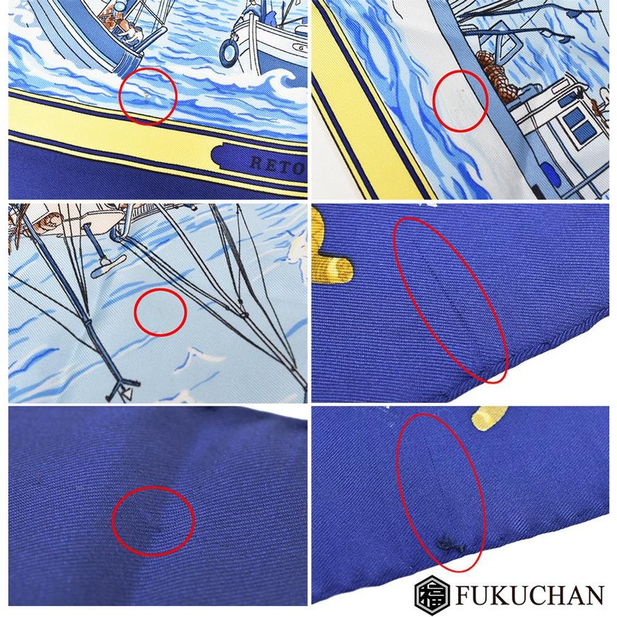 HERMES/エルメス カレ90/大判スカーフ RETOUR DE PECHE(漁船の HERMES/エルメス カレ90/大判スカーフ RETOUR DE PECHE(漁船の