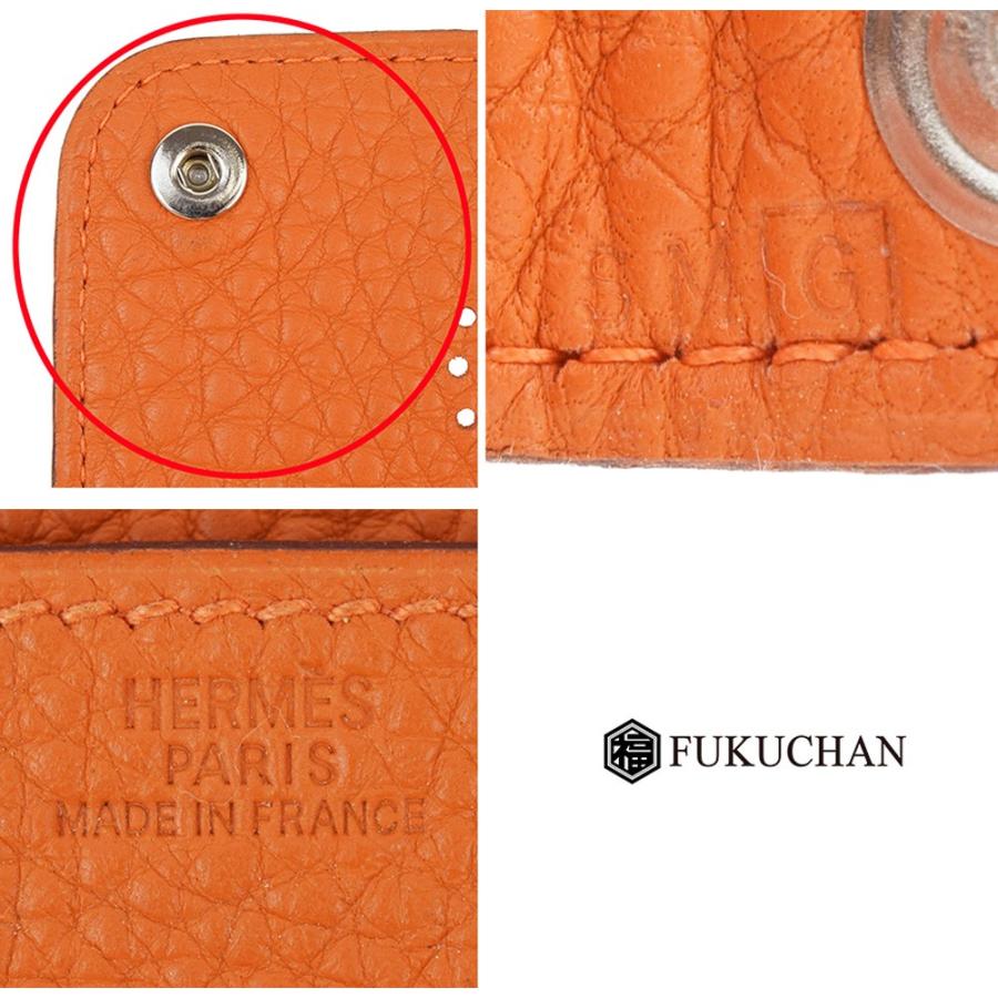 HERMES/エルメス トランプケース/マルチケース オレンジ×トリヨン
