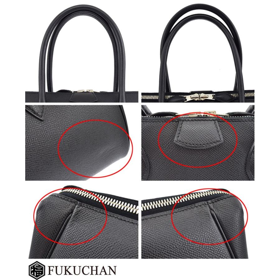 HERMES（エルメス） パリボンベイ35 ハンドバッグ ブラック×シルバー