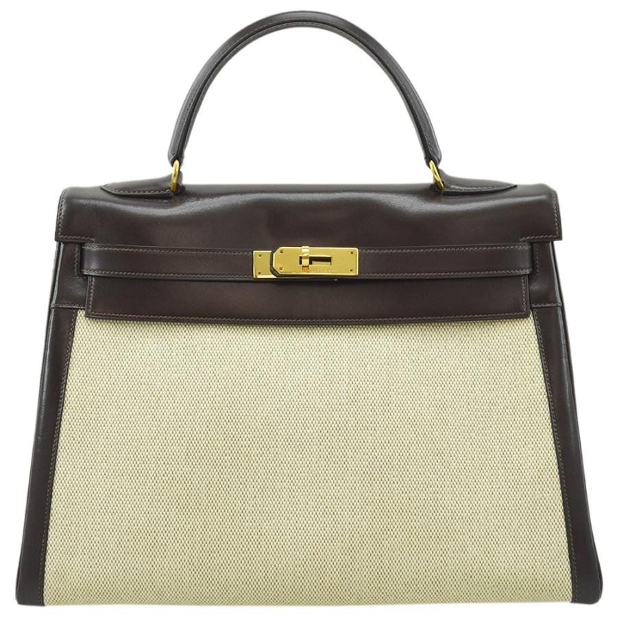 HERMES（エルメス） ケリー32 内縫い トワルアッシュ×ボックスカーフ